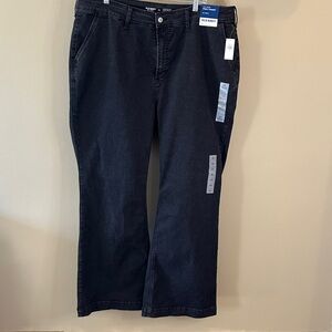 Old Navy Black Flare Trouser Jeans Extra High-Rise